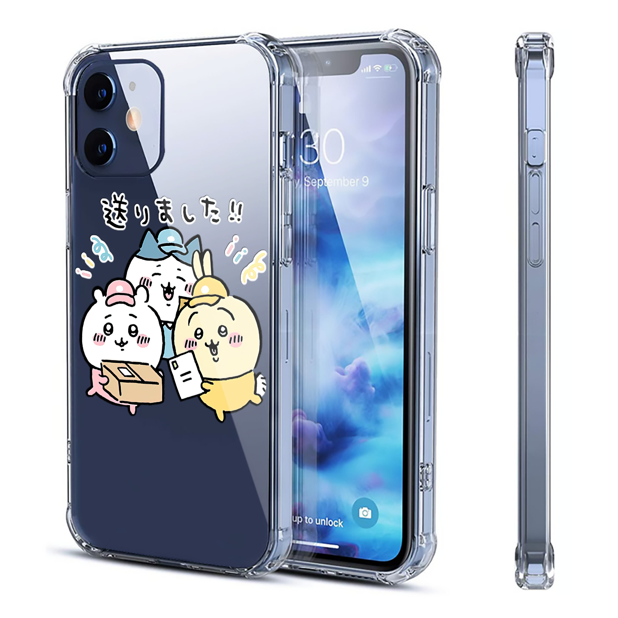 （画像用） ちいかわ ハチワレ Chii-kawa hachiware 【iPhone 12シリーズ対応】透明スマホケース（クリアソフトケース）